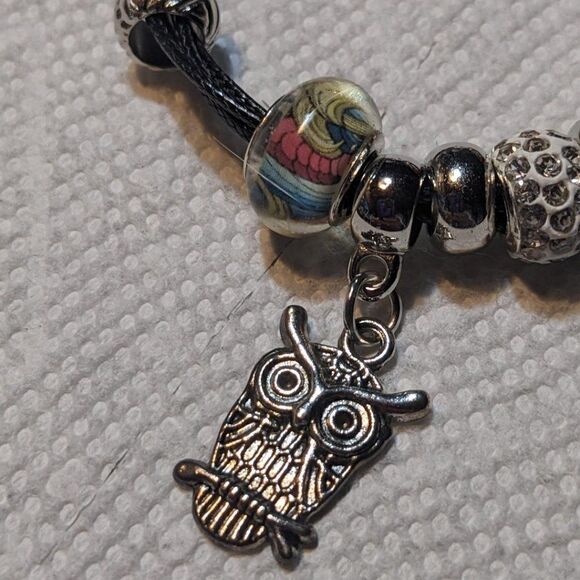 NEW CHUNS PANDORA LIKE BRACELET - OWL & WING - Picture 2 of 5